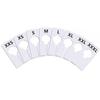 8Pcs Plastic Clothes Size Dividers Round Rectangular XS-XXL Size Marking Ring Multifunctional DIY Craft Clothing Rack Size