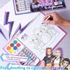 Книга-раскраска Huntrix KPOP Graffiti для детей, бестселлер, обучающая раскраска с мелками, книга для рисования