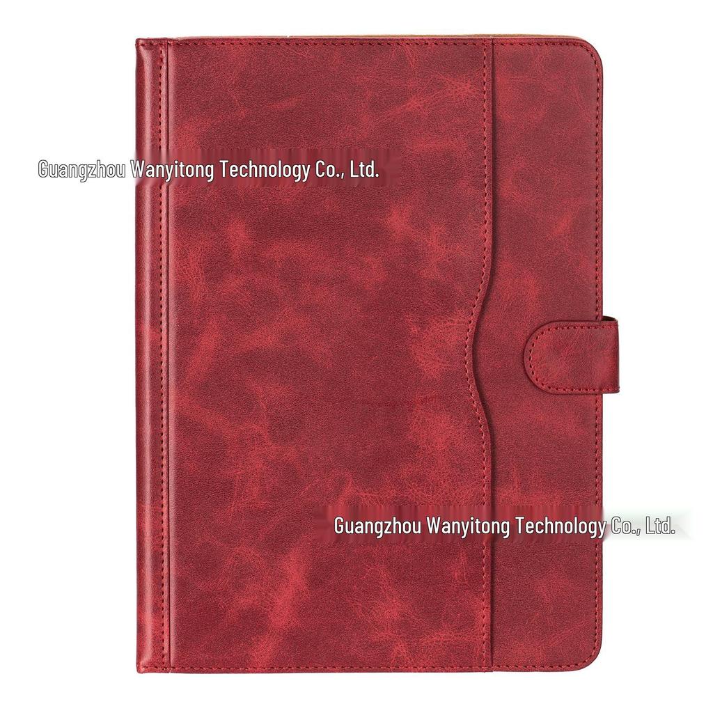 Универсальный двухцветный чехол для планшета из коровьей кожи с силиконовыми крючками-петлями для моделей 7-10 дюймов
