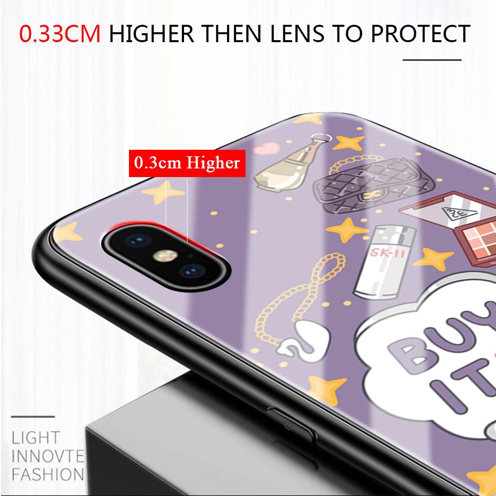 Чехол для телефона из закаленного стекла для iPhone 11 12 13 14 15 16 17 Redmi 10 12 14C Note10 Note14 Xiaomi 11Lite PocoC75 Мягкий край Ударопрочный Гладкий чехол