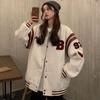 Coat Baseball Bomber Jacket Loose Retro Women Tops Harajuku Plus Size Plush Jackets Streetwear