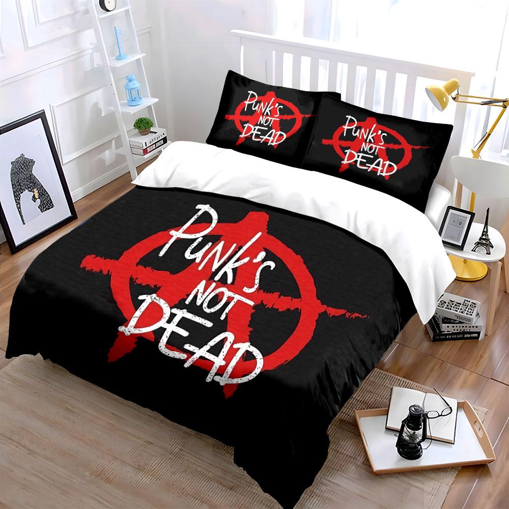 Punk's Not Dead Design Set Bedding Duvet Cover Set Duvet Cover Pillowcases (1*Duvet Cover 2*Pillowcases, without duvet insert)