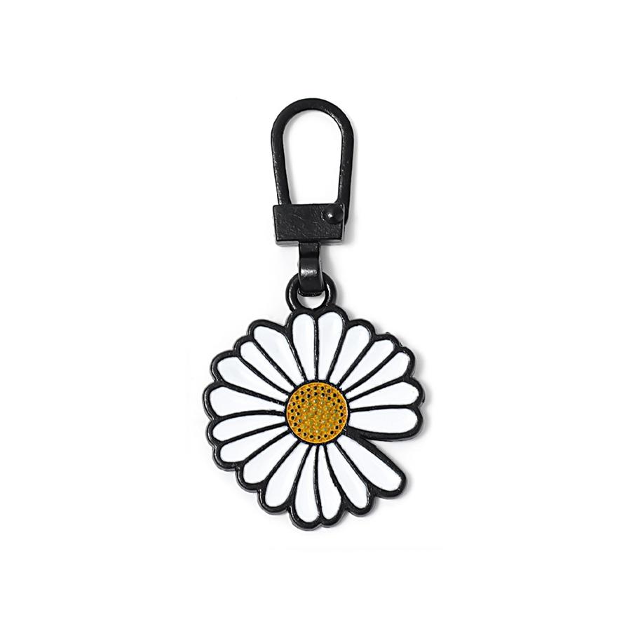 5 шт. съемные сменные ломтики на молнии, головка с замком, без инструментов, пальто, одежда, ломтики головы с подвеской, маленькая ромашка