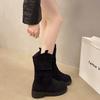 Модные новые нескользящие женские ботильоны осень-зима 2024 года, горячая распродажа, женские ботинки, модная женская обувь на открытом воздухе с круглым носком Botas Mujer