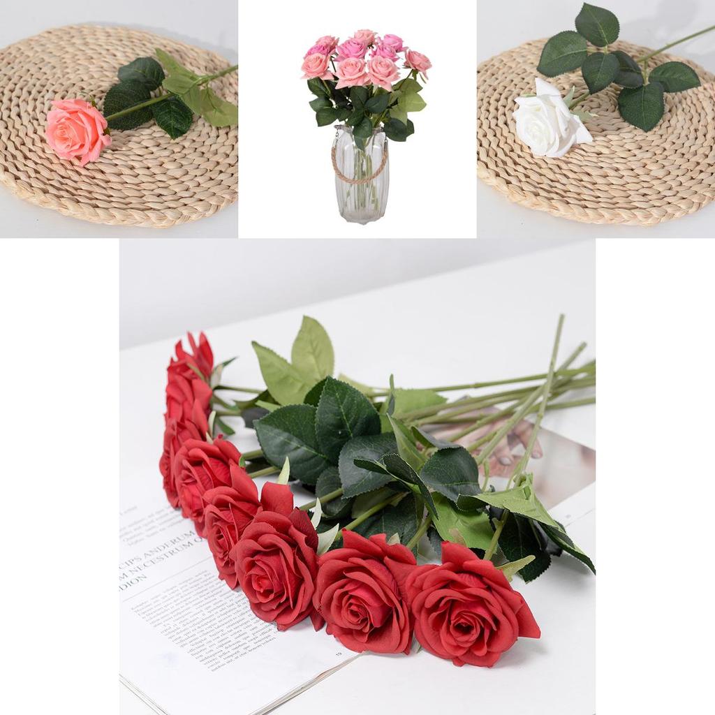 Premium Simulation Rose Flower For Home Styling And Photography Studio Props