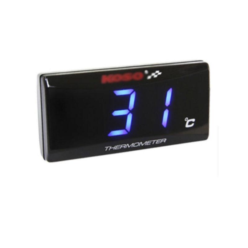 KOSO Slimline Water Thermometer Temperature Table Gauge LED Display 10mm Thread Sensor For Water-cooler Engine JOG WISP RSZ