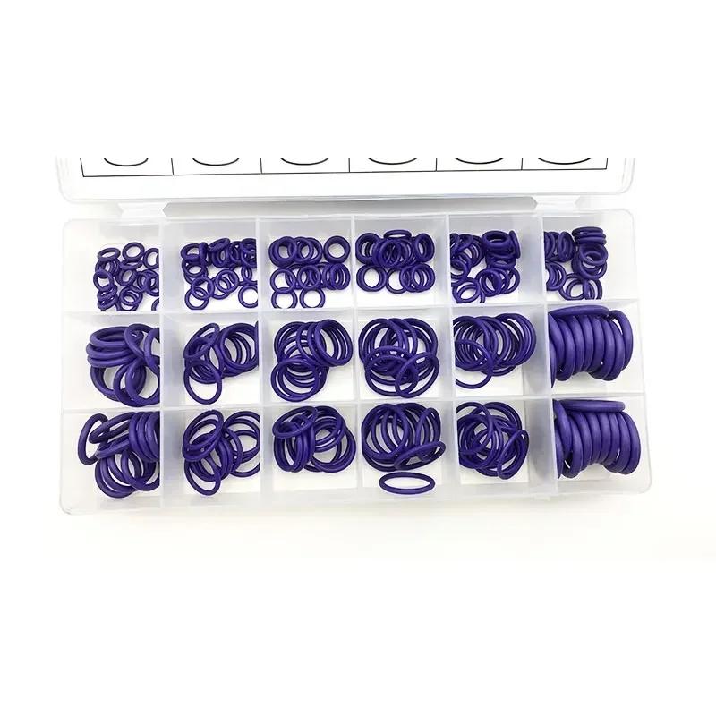 270Pcs NBR O-Ring Assortment Kit Nitrile Rubber High Pressure O-ring Seal Kit Valve CS 1.78mm~3.53mm OD 5.29mm~17.17mm Purple