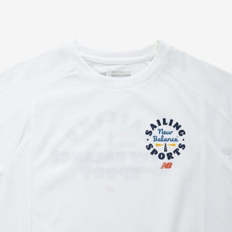 New Balance Детская футболка с коротким рукавом Pqc Nk9ee2601u 10 Beach Lounge свободная футболка