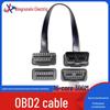 Удлинительный кабель OBD2 30 см: 16-контактный штекер-гнездо угловой плоский разъем