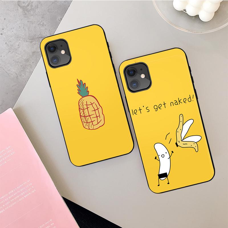 Мягкий чехол для телефона из ТПУ с милым желтым человечком-бананом и рисунком ананаса для iPhone 11 Xiaomi Samsung Huawei