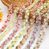 Flower Lace Trim Ribbon Vibrant Color Widely Used DIY Crafts Embroidered Crochet Lace Trim Fabric Decorations for Sewing
