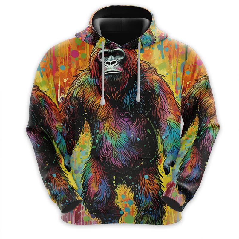 Толстовки с принтом Bigfoot Love, модные толстовки с капюшоном Sasquatch для мужчин, одежда, спортивный костюм Big Foot для женщин, пуловеры для мальчиков 2000 года