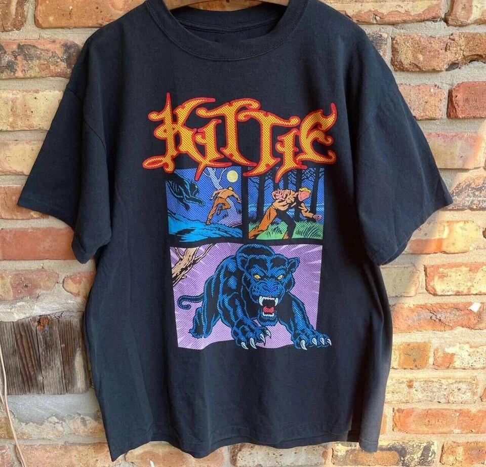 2002 KITTIE BAND Футболка с коротким рукавом RUN LIKE HELL Черная Унисекс S-5XL