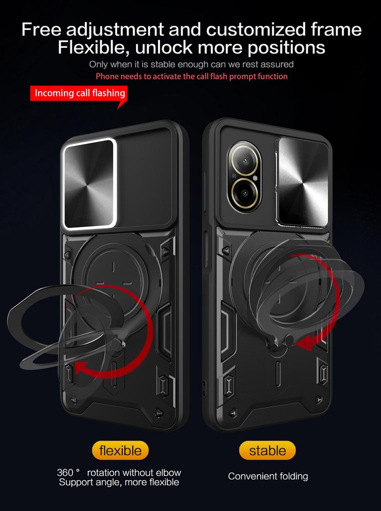 Металлическое кольцо Защитный чехол для камеры для Realme C67 4G C51 C53 C55 C35 C33 C31 C30 C21Y Realme 11 Pro + 10 9 8 Поворотная подставка Чехол