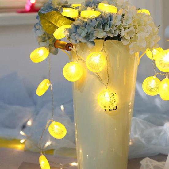 Декоративные гирлянды Мягкий свет Не бликующий Многофункциональный Работающий от батареек Гирлянда в виде апельсиновых долек Светодиодные подвесные лампы