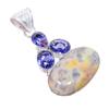 Ocean Jasper, Tanzanite Gemstone 925 Sterling Silver Jewelry Pendant 2.0" AH-3252