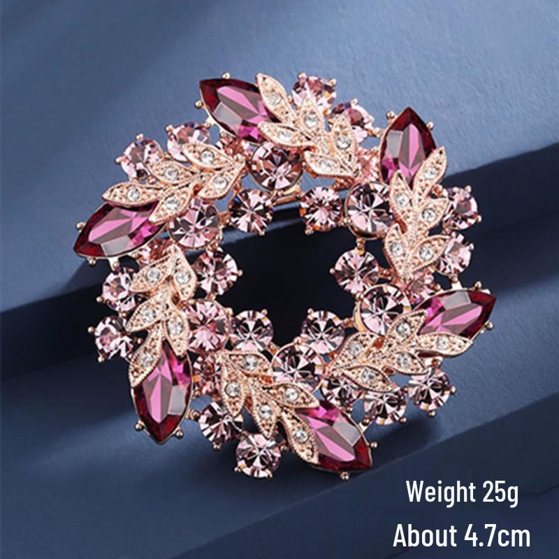 Autumn-Winter Brooch Corsage: Women's Cardigan & Scarf Pin with Bauhinia Buckle.