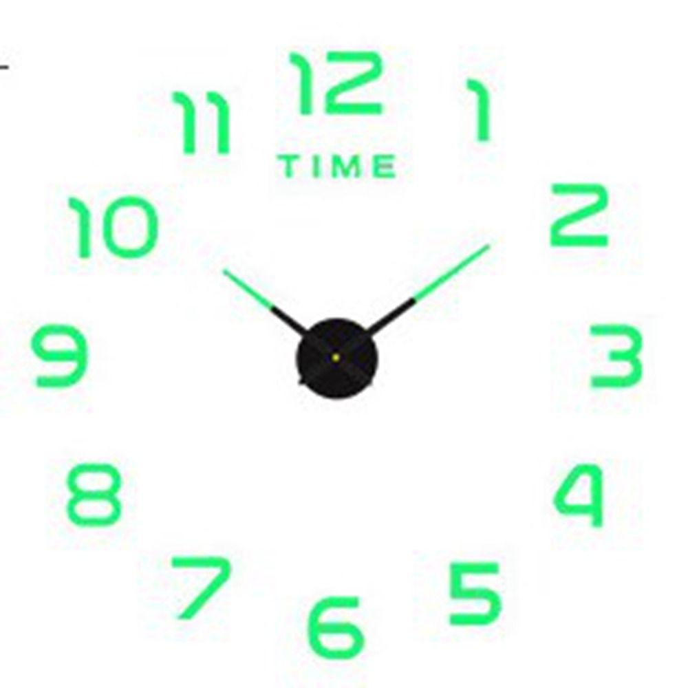 3D Living Room Home Decor Easy Use DIY Frameless Design Mirror Stickers Wall Sticker Clock Decal