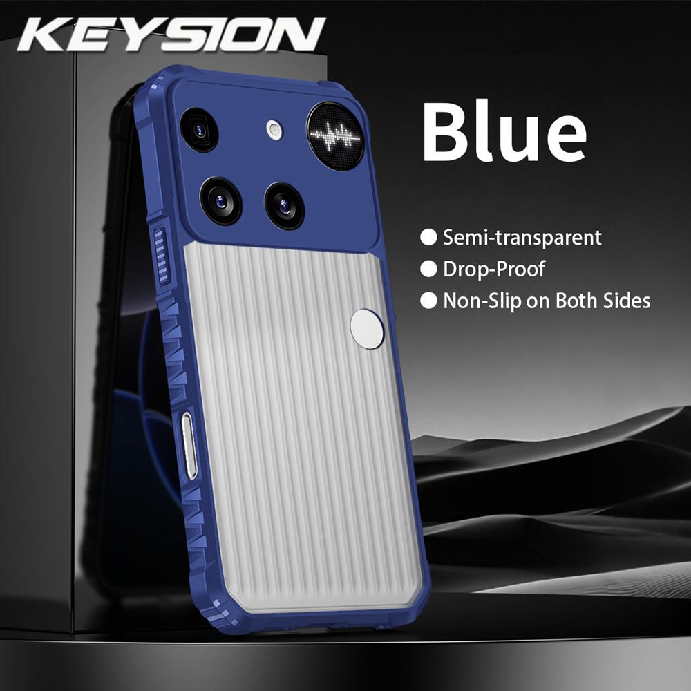 KEYSION Противоударный чехол повышенной прочности для Nothing Phone 3, мягкий силикон+ПК, полупрозрачная матовая накладка для Nothing Phone 3A Pro