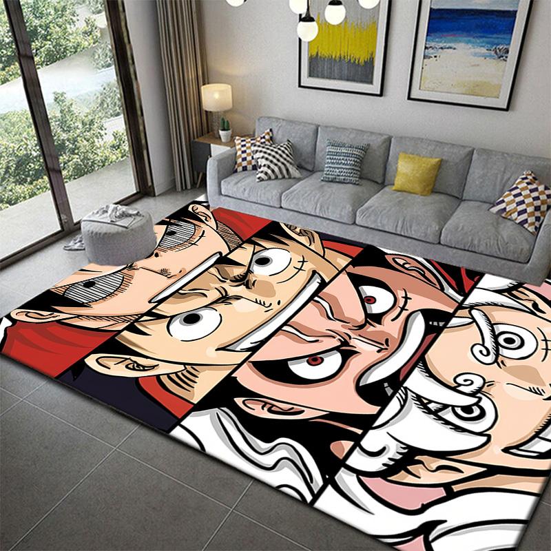 One Piece Anime Punk Style Rug Soft Cozy Non-Slip Carpet for Bedroom Living Room