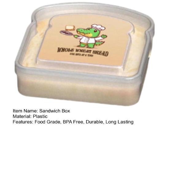 Прозрачная коробка для хлеба, пищевой контейнер, не содержащий бисфенола А, многоразовый, легкий, портативный, коробка для тостов, сэндвич-контейнер, пищевой контейнер