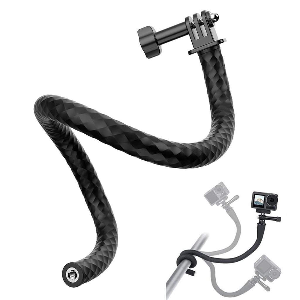 Sports Camera Flexible Arm Stand Silicone Gooseneck Twist Camera Mount with 1 4 Screw for Pocket 3 Action 4 3