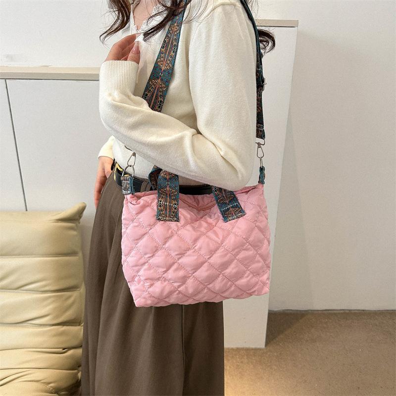 Yogodlns Design Lingge Quilted Padded Large Tote Nylon Women Handbags Luxury Design Shoulder Crossbody Bags Shopper Bag