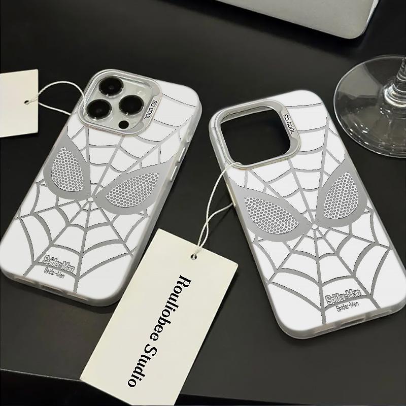 Противоударный матовый чехол Spider-Man для iPhone 16 Pro Max, Совместим с iPhone 17
