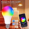 Tuya Bluetooth Smart LED Bulb Lights E27 9W 110V 220V LED Lamp APP Control Dimmable For Bedroom Living Room Lighting