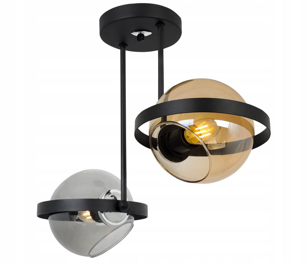MODERN GLASS RING HANGING LAMP MIX