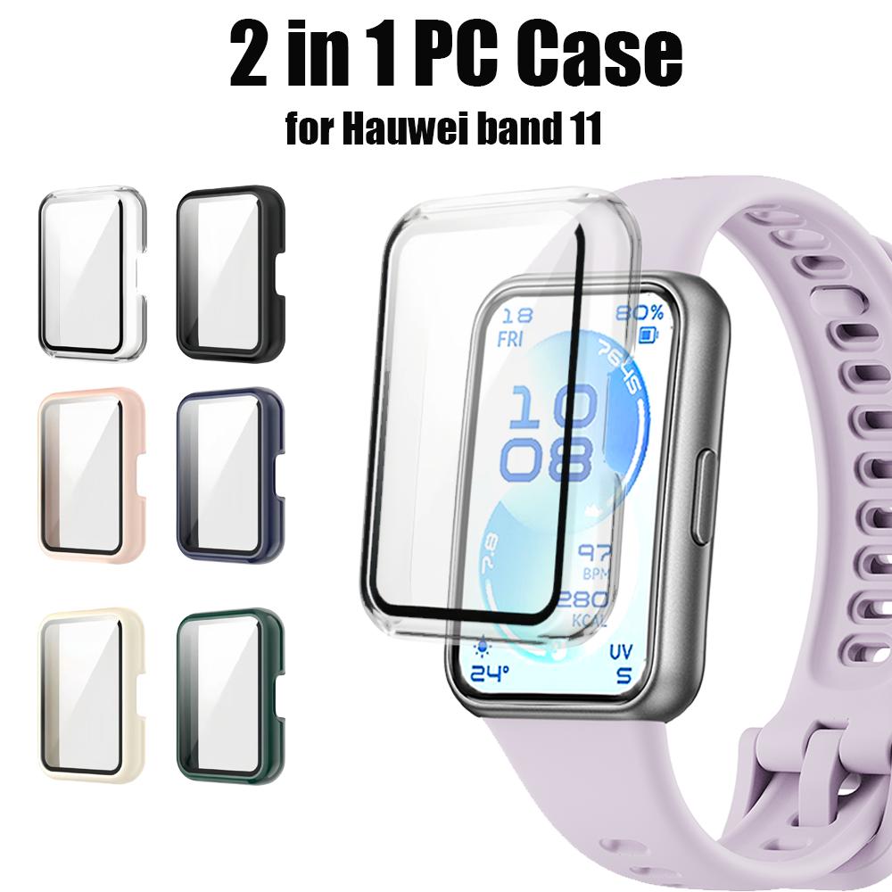 Чехол-бампер 2 в 1 для Huawei Band 11 Защитная рамка Жесткий протектор экрана для huawei smart Band 11 Аксессуары Чехол для часов