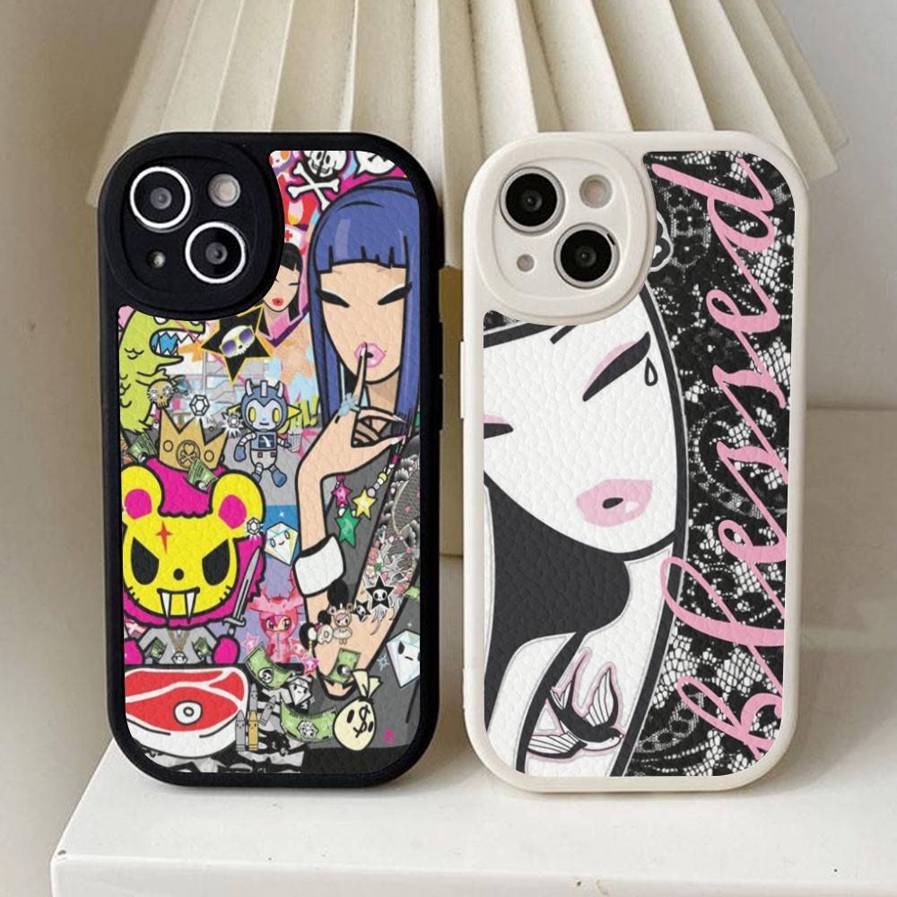 Japan Tokidoki Phone Case For IPhone 16 15 14 13 12 11 Pro Max Plus Leather Soft Cover