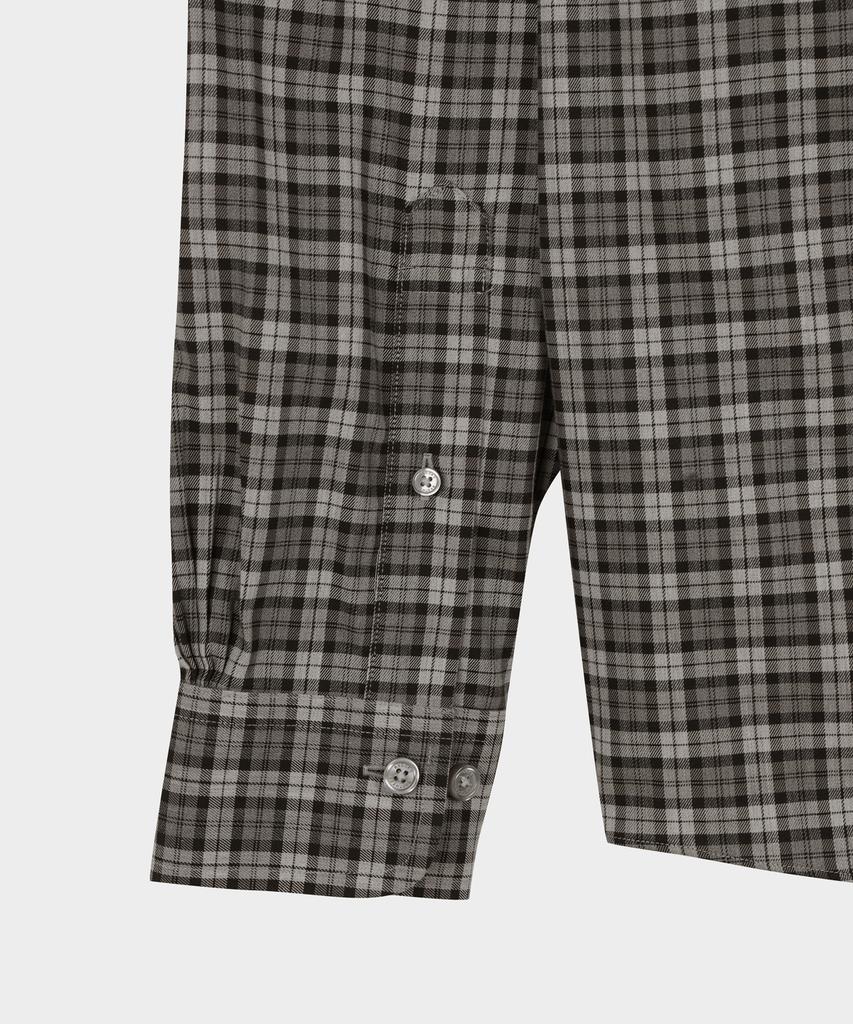 Рубашка BROOKS BROTHERS из твила в клетку, не требующая глажки (серый) (Bbthmmg307)