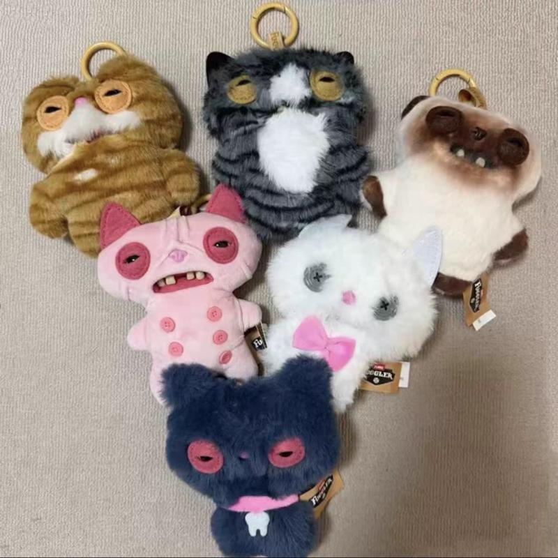 Alley Cats Funny Ugly Monster Cute 15cm Plush Keychain Collectible Toys Backpack Pendant Decoration
