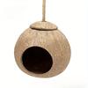 1Pc Natural Coconut Shell Bird Nest House with Hanging Lanyard for Pet Parrot Budgie Unique Hand-Made Birdhouse Toys