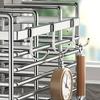 No-Drill Kitchen Cutlery Holder Wall Mounted Stainless Steel Space-Saving Sturdy Utensil Organizer for Apartment Rental