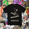 Nirvana Графическая Унисекс Футболка с Круглым Вырезом Хлопковая С Коротким Рукавом Y2K Свободная Уличная Мода Винтажная Мода Модная Футболка
