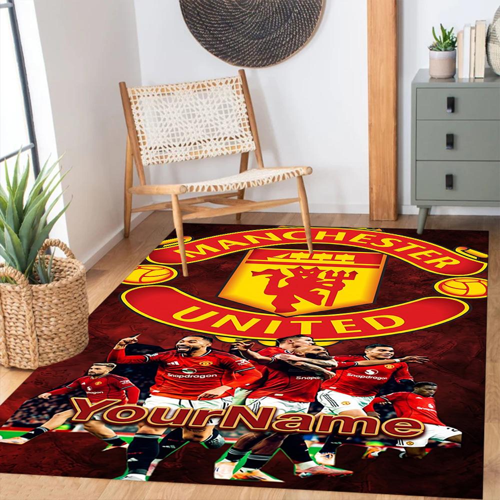 Manchester Customize Your Name Carpet Suitable for Entryway Decorate room Outdoor Game Room Anti-slip Rug Decorate Offices