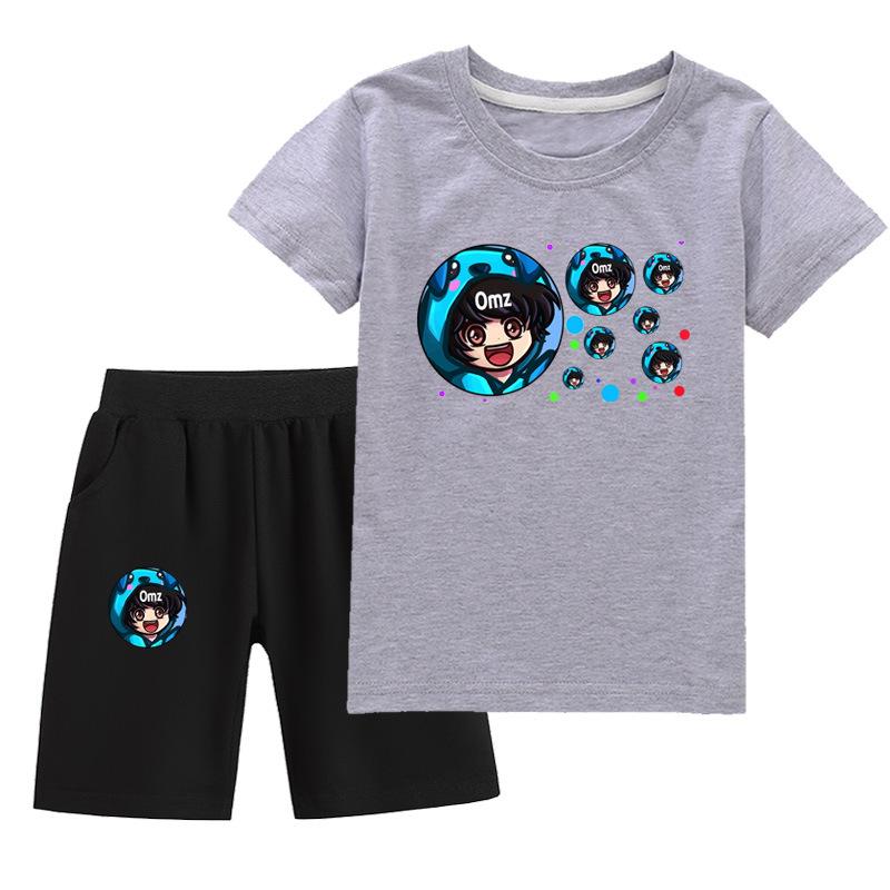 Girls Boy Outfits Leisure Set Kids Clothes Children Short Sleeve T-shirt Shorts 2pcs Sport Suit