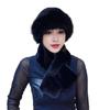 2 Pcs/Set Women Winter Hat Scarf Set Fuzzy Plush Thickened Windproof Heat Retention Cross Neck Wrap Solid Color Dome Faux Fur Fi