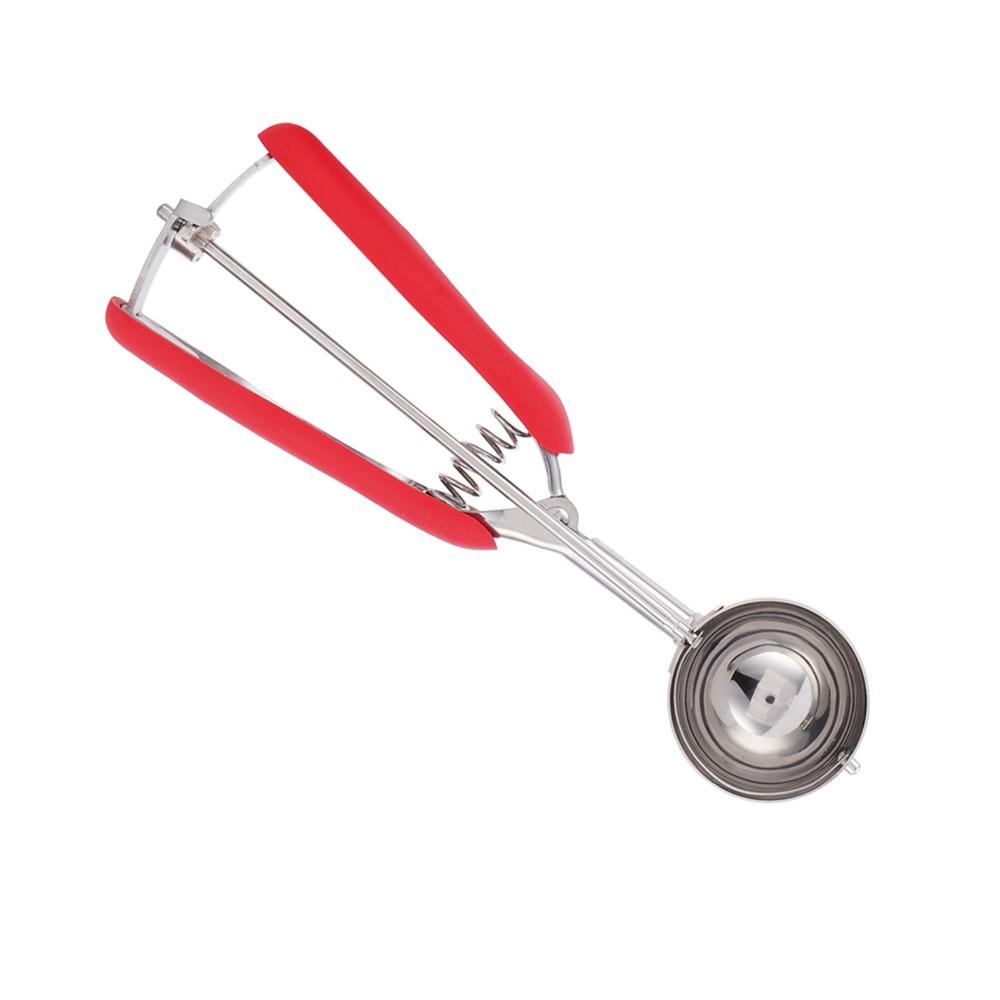 3pcs set Trigger Release Ice Cream Scoop Set Stainless Steel Stainless Steel Scoop  Food Preparation