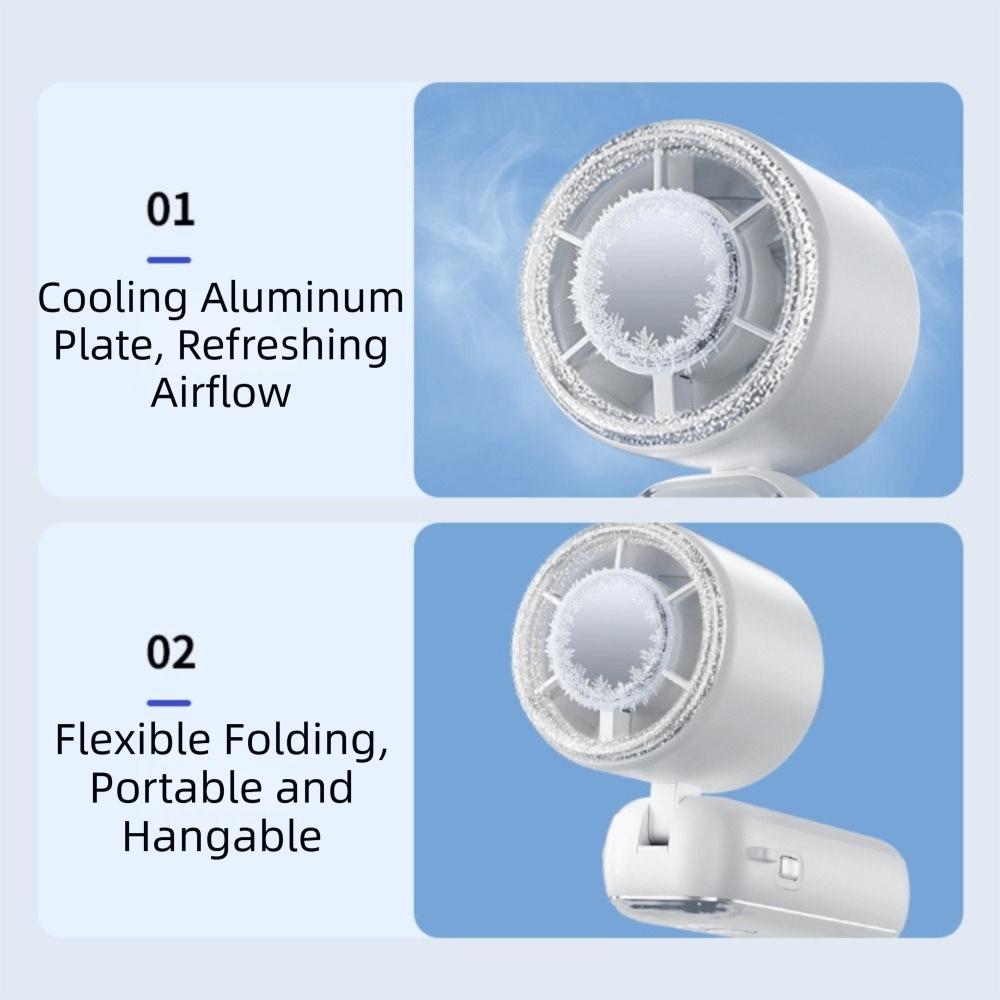 USB Rechargeable Mini Handheld Fan Ultra-Quiet Small Electric Fan Cooling and Ice Pack Fan Travel