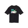 Puma Printed Logo Straight Cut Round Neck Cotton Short Sleeve Drop Shoulder T-Shirt Unisex T-Shirt Black 630111-01