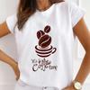 Women's Kawaii Short Sleeve Graphic T-shirt Fashion Girl Love Bottom Cartoon Design Polyester Fiber Summer Goth Style Top