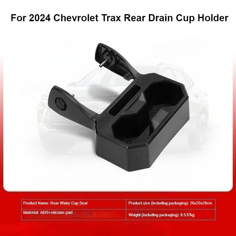 For 2025 2025 Chevrolet Trax Rear Multifunctional Water Cup Holder Storage Box Car Interior Accessories Organizer ABS