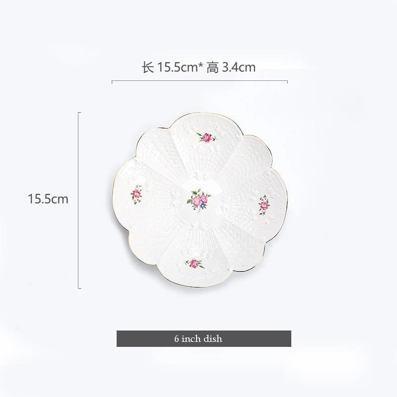 Английский набор для чая Европейский Винтажный Цветочный Чайная Чашка Дворцовый Стиль Керамика Кофейная Чашка Блюдце Чайник Дом Изысканная Посуда для Напитков
