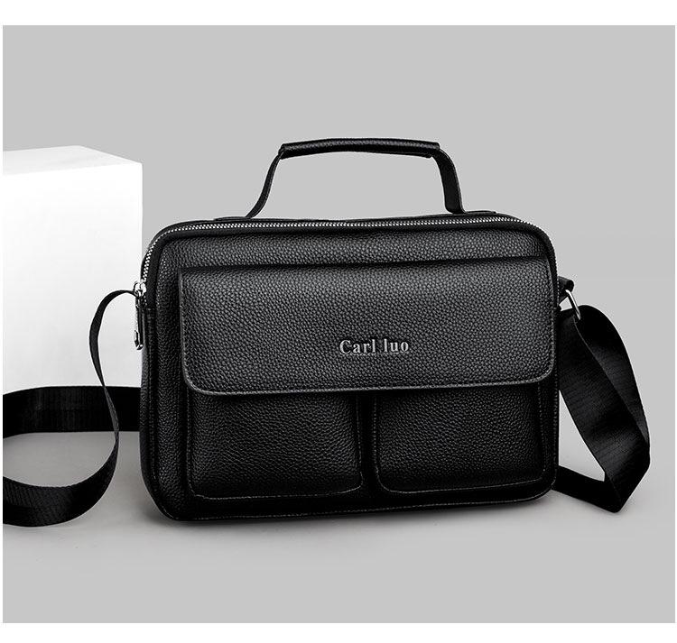 Мужская ретро деловая сумка-мессенджер через плечо большой вместимости