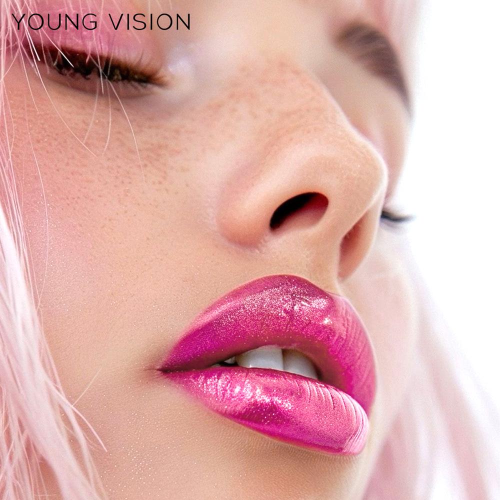 Розовая хамелеоновая металлическая губная помада, перламутровая стойкая глянцевая помада для губ, блестящие блестящие тени для век, косметика двойного назначения