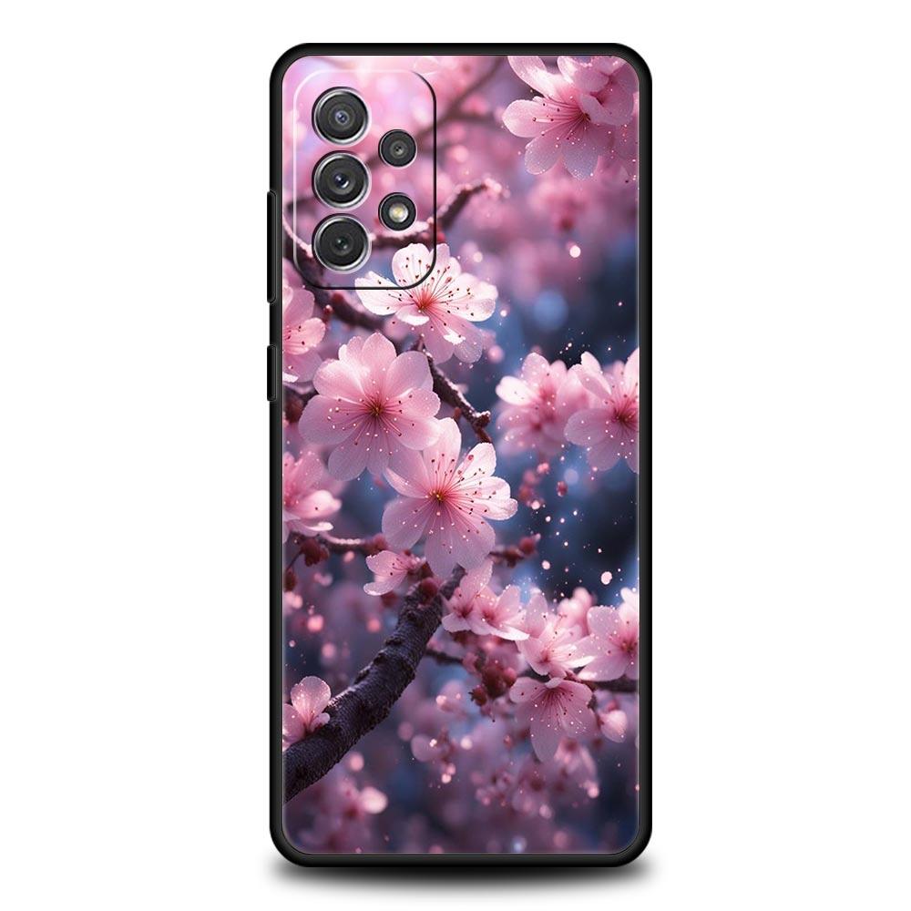 Чехол для телефона с цветами вишни для Samsung Galaxy A17 A07 A55 A35 A25 A15 A05s A33 5G A31 A23 A21s A13 A11 A41 A73 A53 A51 A71
