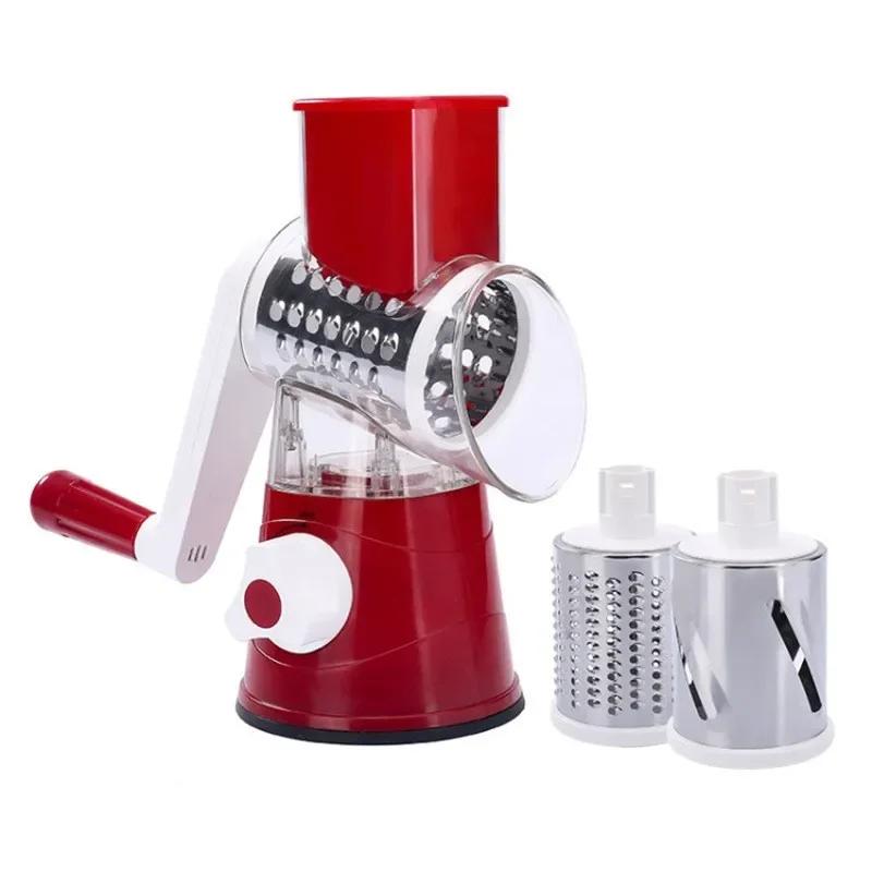 Slicing Grater Manual Rotary Food Processor Stainless Steel Grater Multifunctional Blender Potato Slice Chopper Kitchen Gadgets